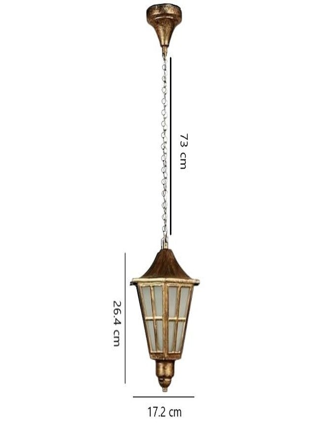 LIODOR Hurricane Antique Hanging Light Features a Metal & Glass Build, Ideal for Bedroom, Balconies, Dining Areas, & Both Indoor and Outdoor décor, Without Bulb (Pack of-2) - Image 3